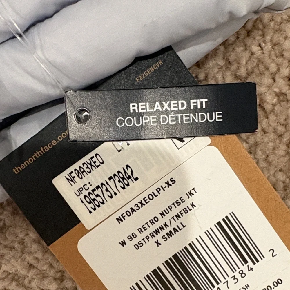 The North Face Lilac and Black Puffy Down Jacket - Picture 2 of 4